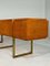 Mid-Century Burlwood and Brass Sideboard 3