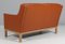 2-Sitzer Sofa aus cognacfarbenem Leder & Eiche von Erik Wørts für FDB, Denmark 2