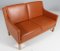 2-Sitzer Sofa aus cognacfarbenem Leder & Eiche von Erik Wørts für FDB, Denmark 3