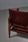Set of Safari Lounge Chairs in Red Leather and Ash attributed to Kaare Klint for Rud. Rasmussen, 1950s 13