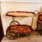 Carrello bar vintage Hollywood Regency con intarsio italiano, Immagine 1