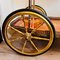 Carrello bar vintage Hollywood Regency con intarsio italiano, Immagine 9
