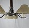 Lampadario Art Déco in radica, acciaio e vetro, anni '30, Immagine 5