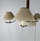 Lampadario Art Déco in radica, acciaio e vetro, anni '30, Immagine 6