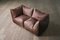 Le Bambole Sofa aus Dunkelbraunem Leder von Mario Bellini für B&B Italia, 1972, 2er Set 4