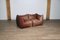 Le Bambole Sofa aus Dunkelbraunem Leder von Mario Bellini für B&B Italia, 1972, 2er Set 1