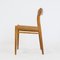 Silla de comedor Papercord modelo 75 de roble de Niels Möller para JL Møllers, años 60, Imagen 2