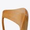 Silla de comedor Papercord modelo 75 de roble de Niels Möller para JL Møllers, años 60, Imagen 5