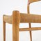 Silla de comedor Papercord modelo 75 de roble de Niels Möller para JL Møllers, años 60, Imagen 6