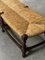 Bank aus Holz und Stroh, 1960er 5