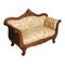 Mid 20th Century Louis Philippe Sleigh Sofa in Hand-Carved Walnut, Italy, 1930s, Image 3