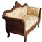 Mid 20th Century Louis Philippe Sleigh Sofa in Hand-Carved Walnut, Italy, 1930s, Image 2