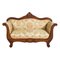 Mid 20th Century Louis Philippe Sleigh Sofa in Hand-Carved Walnut, Italy, 1930s, Image 1
