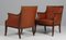 Armchairs with Brandy Aniline Leather by Frits Henningsen, 1940s 6