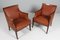 Armchairs with Brandy Aniline Leather by Frits Henningsen, 1940s 2