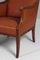 Armchairs with Brandy Aniline Leather by Frits Henningsen, 1940s 4