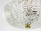 Mid-Century Round Brass & Textured Glass Chandelier attributed to J. T. Kalmar for Kalmar, Austria, 1950s, Image 16