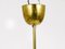 Mid-Century Round Brass & Textured Glass Chandelier attributed to J. T. Kalmar for Kalmar, Austria, 1950s, Image 17