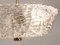 Mid-Century Round Brass & Textured Glass Chandelier attributed to J. T. Kalmar for Kalmar, Austria, 1950s, Image 11