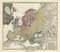 Europakarte aus der Mitte des 18. Jahrhunderts, die die Verbreitung der Religionen zeigt 2