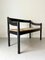 Panca Carimate Mid-Century nera con sedile in giunco di Vico Magistretti per Cassina, Italia, anni '60, Immagine 4