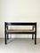 Mid-Century Italian Carimate Bench in Black with Rush Seat by Vico Magistretti for Cassina, 1960s, Image 6