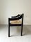 Mid-Century Italian Carimate Bench in Black with Rush Seat by Vico Magistretti for Cassina, 1960s, Image 5
