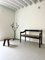 Mid-Century Italian Carimate Bench in Black with Rush Seat by Vico Magistretti for Cassina, 1960s, Image 2