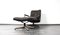 Set of Brown Leather Lounge Chair with Matching Stool by André Vandenbeuck for Strässle, 1960s 4