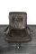 Set of Brown Leather Lounge Chair with Matching Stool by André Vandenbeuck for Strässle, 1960s 6