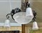 Art Deco Chandelier in Glass and Wrought Iron from Muller Frères Luneville 3