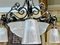 Art Deco Chandelier in Glass and Wrought Iron from Muller Frères Luneville 4