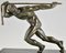 Maurice Guiraud Riviere, Escultura Art Déco de atleta masculino desnudo con cuerda, 1930, bronce y mármol, Imagen 4