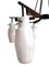 Italienische Vintage Deckenlampe mit Opalglasschirmen, 1970er 3