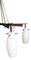 Italienische Vintage Deckenlampe mit Opalglasschirmen, 1970er 4