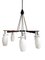 Vintage Italian Ceiling Light with Opal Glass Shades, 1970s, Image 1
