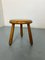 Kleiner Modernistischer Mid-Century Beistelltisch aus Eiche von Pierre Chapo, 1950er 9