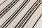 Tappeto Kilim vintage a righe nero avorio, Turchia, Immagine 7