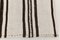 Tappeto Kilim vintage a righe nero avorio, Turchia, Immagine 13