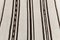 Tappeto Kilim vintage a righe nero avorio, Turchia, Immagine 6