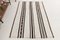 Tappeto Kilim vintage a righe nero avorio, Turchia, Immagine 3