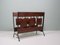Mid-Century Magazine Rack in Teak and Metal, Netherlands, 1970s 1