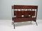 Mid-Century Magazine Rack in Teak and Metal, Netherlands, 1970s 2
