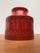 Rote italienische Mid-Century Rimini Keramikvase von Aldo Londi für Bitossi, 1960er 2