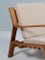 Sillón modelo 671 de roble, tela Coda 2 y cuerda de algodón atribuido a Hans J. Wegner para Getama, años 70, Imagen 3