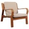Sillón modelo 671 de roble, tela Coda 2 y cuerda de algodón atribuido a Hans J. Wegner para Getama, años 70, Imagen 1
