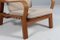 Sillón modelo 671 de roble, tela Coda 2 y cuerda de algodón atribuido a Hans J. Wegner para Getama, años 70, Imagen 4