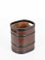 Mid-Century Italian Brown and Black Leather Decorative Basket, 1970s 6