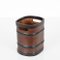 Mid-Century Italian Brown and Black Leather Decorative Basket, 1970s 9