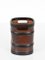 Mid-Century Italian Brown and Black Leather Decorative Basket, 1970s 8